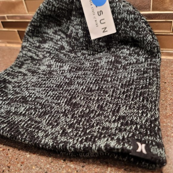 NWT Hurley PacSun Beanie Black/Mint Pacsun - Picture 2 of 4